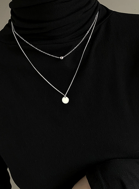 银奥925纯银双层毛衣链