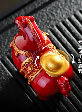 2025新款小马茶桌茶宠摆件马上有钱吉祥物创意家居装饰品新年送礼