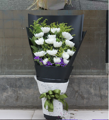 菊花清明节祭祀花束鲜花速递同城追悼奠仪山东菏泽济南青岛淄博市 虎窝淘