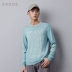 ERDOS 19 đầu thu mới len cổ tròn chải chuốt nam giới áo len giản dị phần mỏng ren len cashmere - Áo len Cashmere