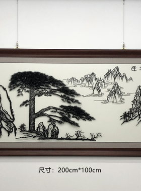 锻打高端安徽特产黄山展厅铁画