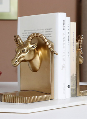 进口黄铜羊头造型奢华怀旧摆件