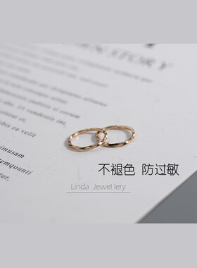 防过敏极简小圆环素圈耳环耳圈