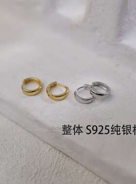 小众设计感925纯银耳饰耳扣