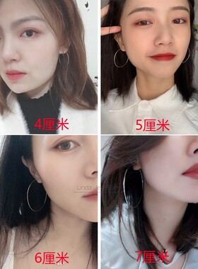 925纯银防过敏轻细耳圈