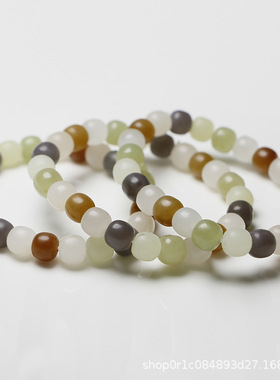 新疆和田玉多宝老型珠23颗10毫米手链新品促销保真支持复检