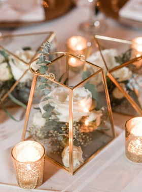 玻璃花房氛围灯桌面摆件花盆花器