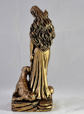 朴器金色魔法女巫女神凯特神异教徒神坛雕像摆件装饰家居雕塑摆件