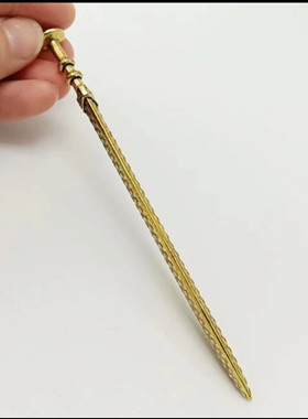 OTHER黄铜越王勾践剑金属刀纯铜兵器模型古风代鱼肠剑古风小摆件