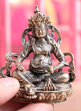 黄铜黄财神佛像摆件家居办公室客厅铜工艺品家居摆件开业礼物