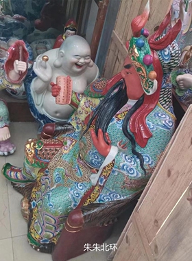 三国文武财神关公摆件神像大号雕塑陶瓷夜读春秋关羽瓷像坐像招财