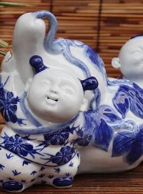 手绘景德镇瓷青花瓷釉下彩新中式