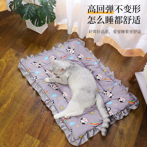 四季通用猫床垫猫咪踩奶垫猫猫睡觉宠物猫窝垫子冬天保暖狗窝床垫 - 图0