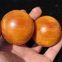 North Sunken Fragrant Amber Wood Northeast Pine full oil full light transmission Handball solid wood Healthcare ball Elderly gym handlebar piece