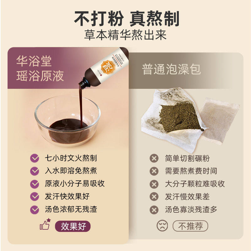 华浴堂瑶浴泡澡原液中药泡澡药包熏蒸泡浴瑶浴免煮药包一次一瓶,淘宝优惠券,粉丝福利购,淘宝优惠卷