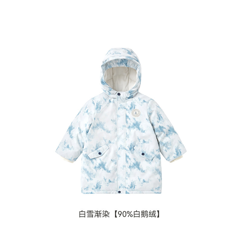 英氏童装羽绒服男女宝宝童轻薄白鸭羽绒马甲背心夹克外套