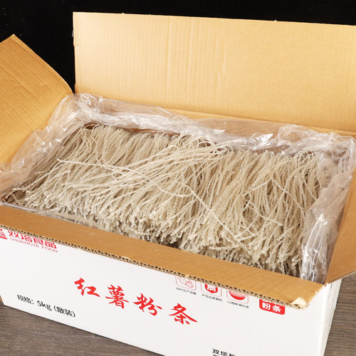 正宗双塔红薯粉条5kg0添加明矾麻辣烫酸辣粉火锅专用地瓜红苕粗粉 - 图1