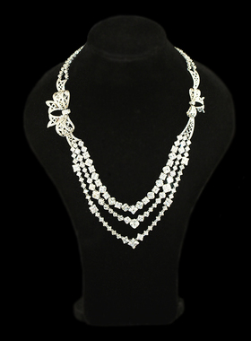 韩国奥地利锆石婚纱晚礼服项链