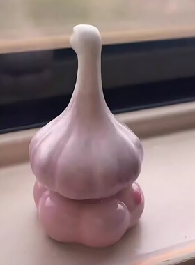 蒜了鸭转转摆件创意卡通陶瓷潮玩