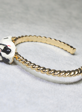 日韩版时尚个性动物手饰网红可爱小狗狗骨头手镯节日礼物送女友