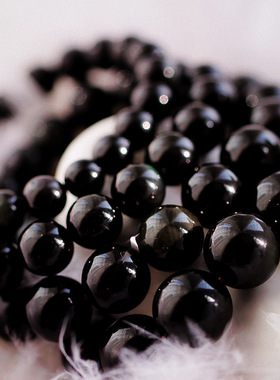 黑色时尚手链男女转运珠