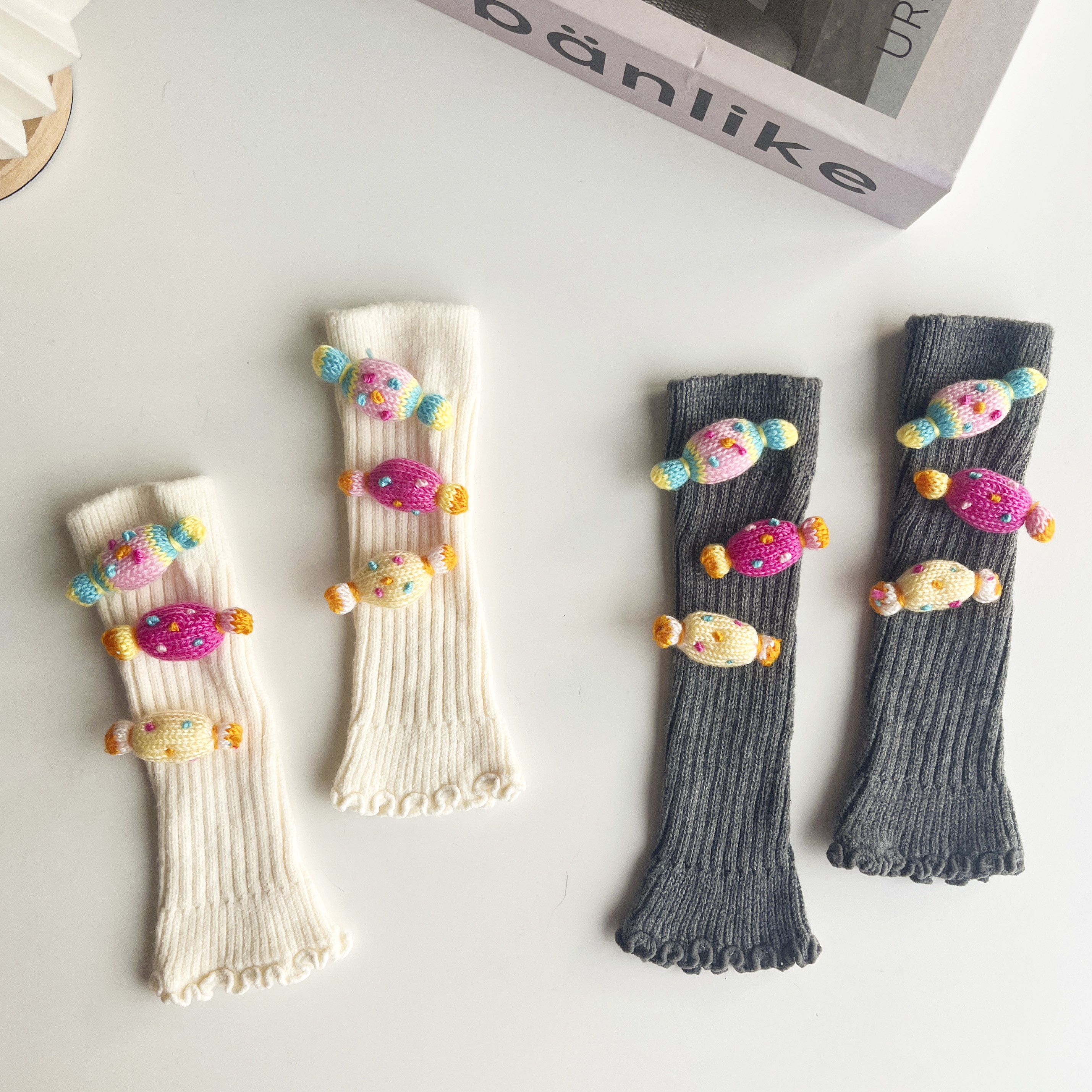 婴儿秋冬新款可爱卡通立体糖果堆堆袜套女宝宝彩色针织堆堆小腿套,淘宝优惠券,粉丝福利购,淘宝优惠卷