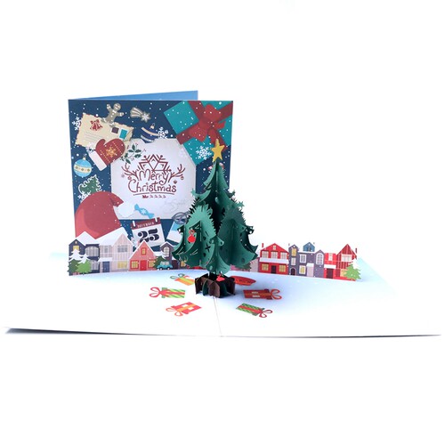 圣诞节贺卡韩国创意3D手工立体礼物心愿卡生日祝福感恩卡片纸定制 - 图3