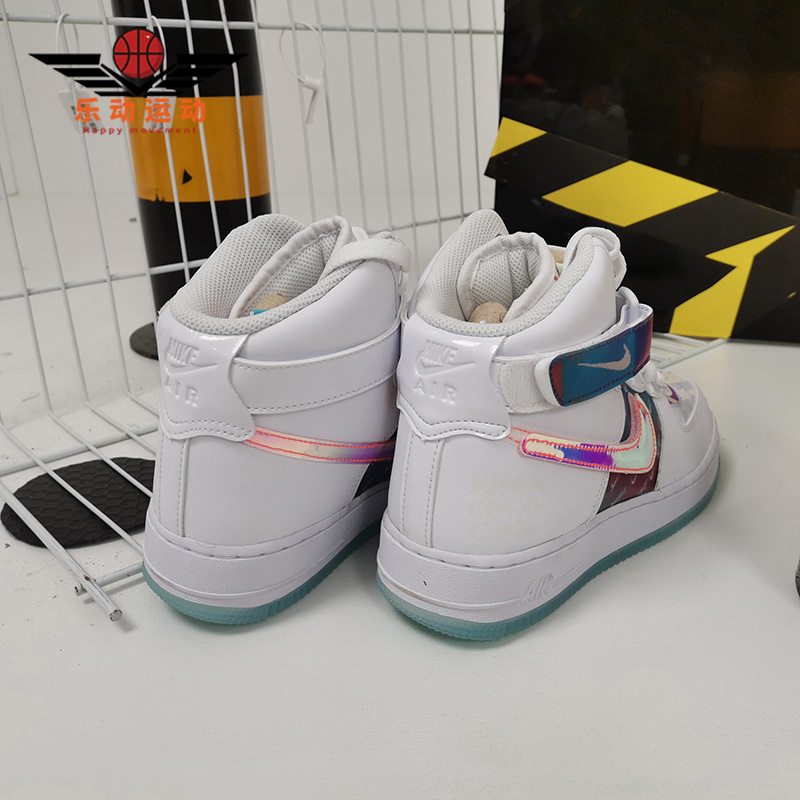 Nike/耐克正品Air Force 1 AF1白镭射电玩像素女子空军板鞋DC2111 - 图2