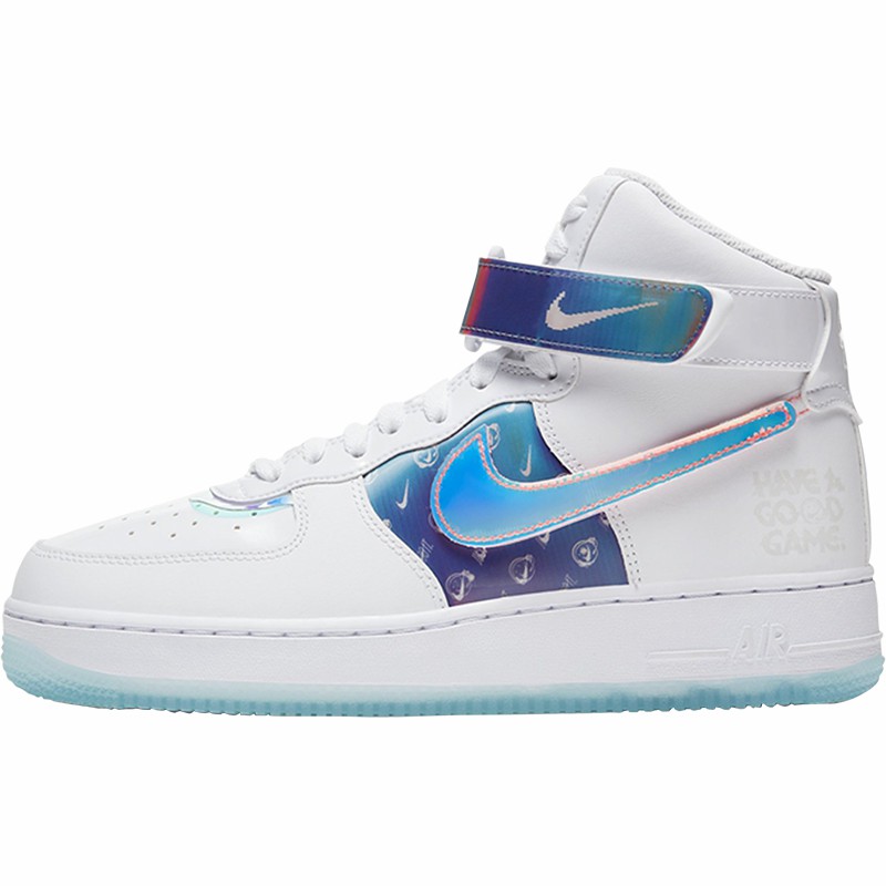 Nike/耐克正品Air Force 1 AF1白镭射电玩像素女子空军板鞋DC2111 - 图3