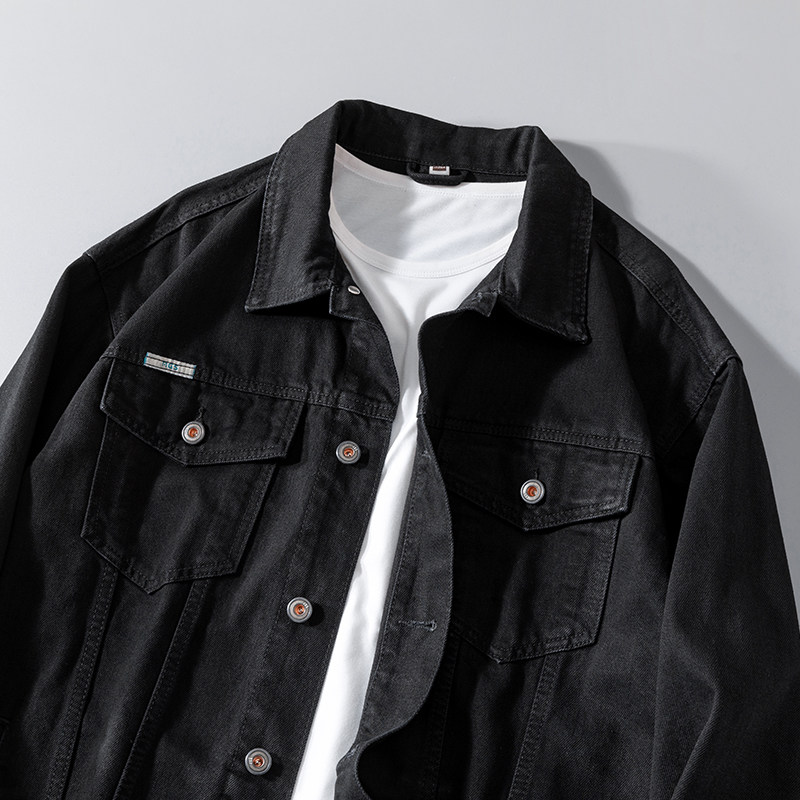 秋季男士大码牛仔外套宽松青年日系复古夹克肥佬胖子加肥加大男装,淘宝优惠券,粉丝福利购,淘宝优惠卷