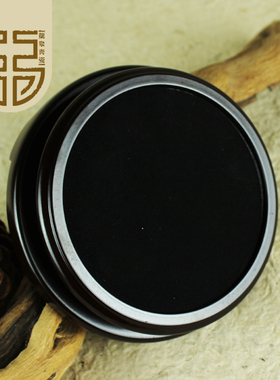 盆景花瓶圆形可旋转木制摆件