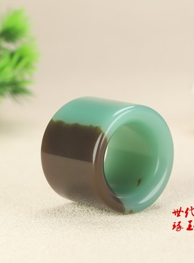 新疆和田玉扳指指环且末糖玉石文玩戒指复古宫廷大拇指指环扳指