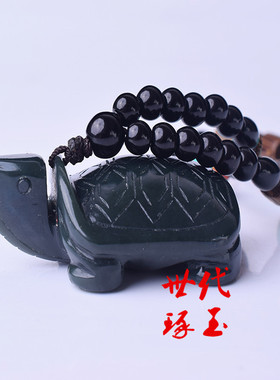 新疆和田玉手把件青玉手玩件挂件