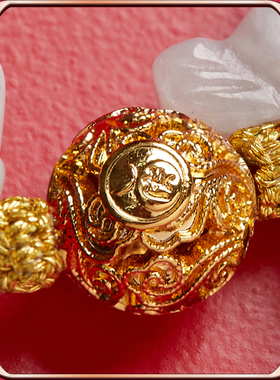 麦玲玲吉庆堂2026年金运多财肖蛇猪虎猴安岁红绳手绳三合生肖手链