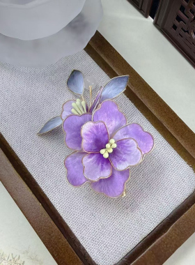 非遗绒花新中式古风发夹发饰国风日常搭配旗袍汉服发饰端庄典雅
