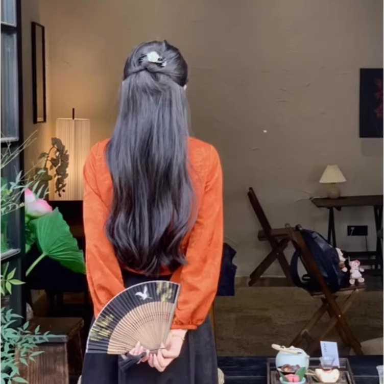 教程全打开穿384复古改良汉服衬衫上衣女秋季新中式短款裁剪纸样