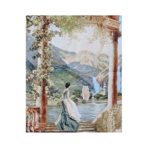 特别推荐古典花卉客厅挂毯壁毯仿油画壁画玄关装饰画布艺画芯多款 - 图2