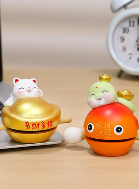 小木鱼敲稳定情绪神器工位静心解压发疯狂办公桌装饰摆件生日送礼