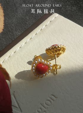 女生礼物红色爱心纯银项链