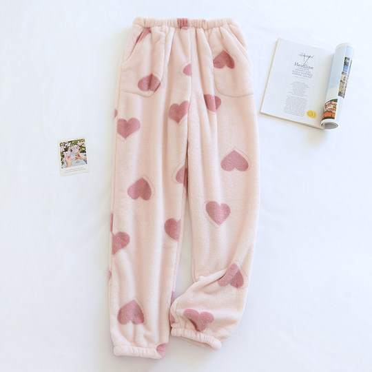 Trousers, flannel, warm and comfortable pajamas