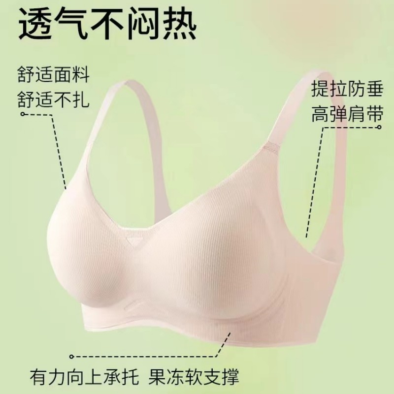 夏季薄款内衣女小胸聚拢无钢圈大学生高中少女士胸罩无痕舒适文胸