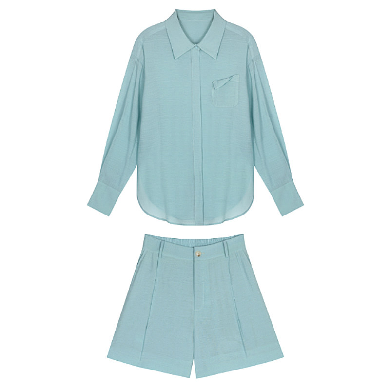 mc曼妙时光薄款防晒夏设计感衬衫 MC STUDIO 品质女装时尚套装