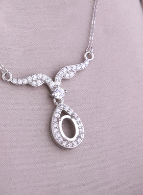 红宝石日韩蜜蜡琥珀5*7吊坠空托