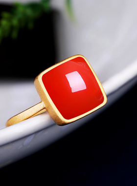 古法银s925纯银戒指女戒指空托