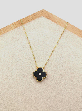 黑玛瑙红玉髓孔雀石925银锁骨链