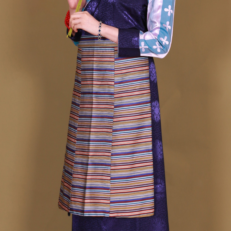 新款围裙臧裙西藏服女款藏袍藏装藏服女半身裙不丹长裙博拉民族风 - 图0