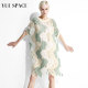 Yuespace hollow ເສື້ອ lace printed ຄົນອັບເດດ: ແຂນສັ້ນ