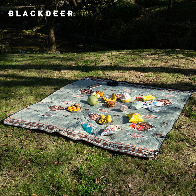 黑鹿blackdeer 草坪垫子地垫户外野餐垫防潮垫加厚公园露营春游垫