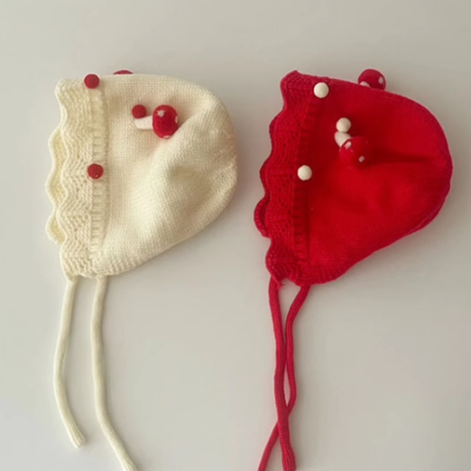 公主红色婴幼儿童毛线帽子秋冬季小月龄女宝宝护耳可爱超萌过新年,淘宝优惠券,粉丝福利购,淘宝优惠卷