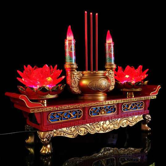 LED lotus lamp for lamp plug-in candle incense burner complete set